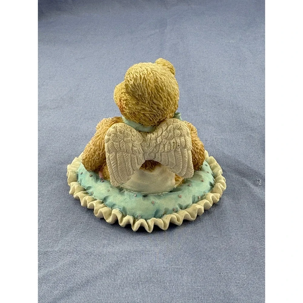 Cherished Teddies Figurine Little Bundle Of Joy Tan Angel Bear Heart Base 1994